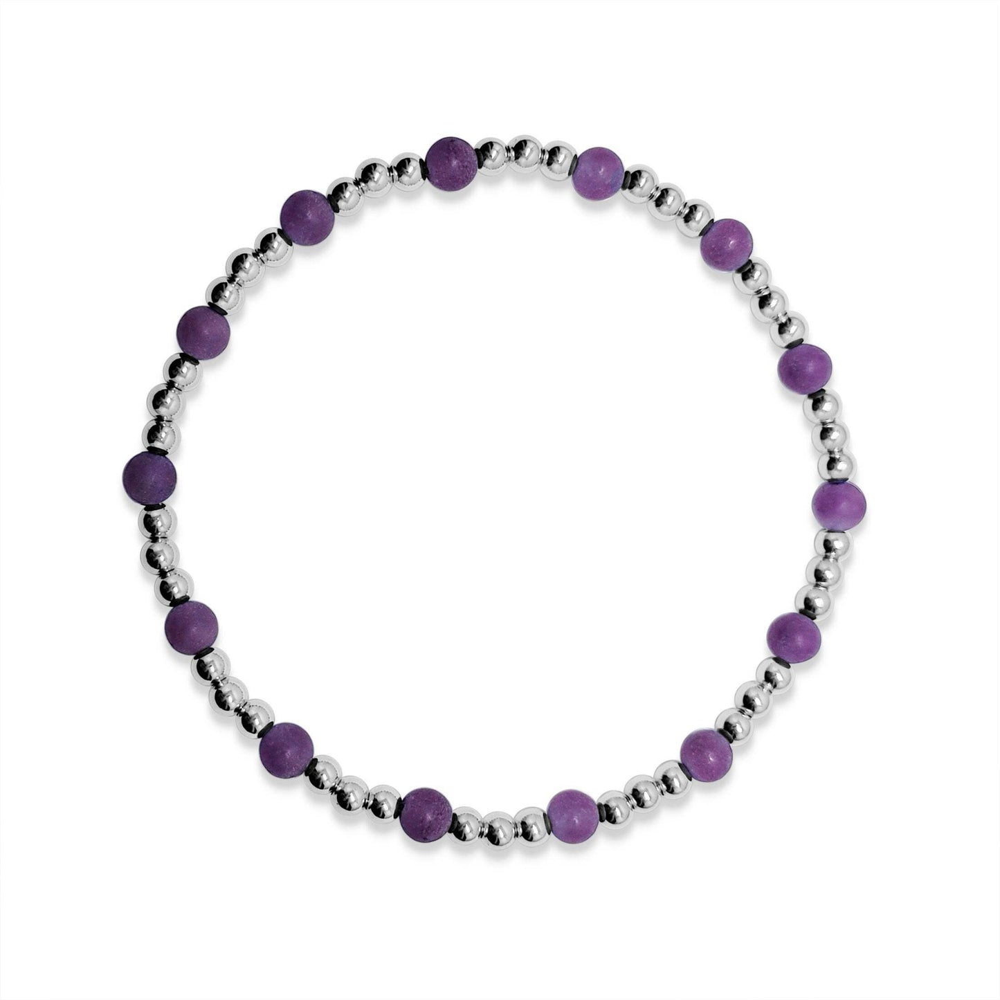 Scattered Gemstones and 4mm Beaded Bracelet