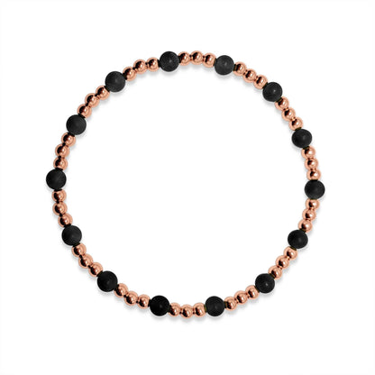 Scattered Gemstones and 4mm Beaded Bracelet