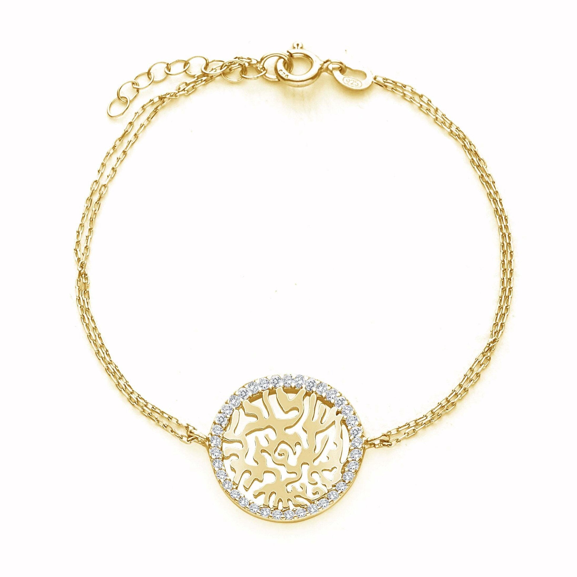 Sterling silver Shema Israel Hebrew prayer bracelet adorned with cubic zirconia, adjustable length, and meaningful symbolism.