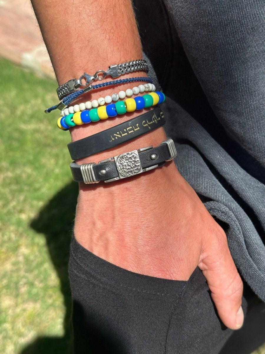 Shema Israel Leather Bracelet for Men and Women