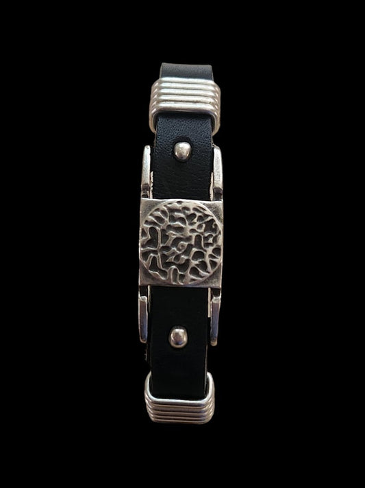 Shema Israel Leather Bracelet for Men and Women