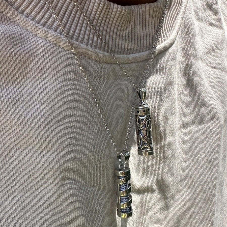 Shema Israel Mezuzah Necklace with Chain