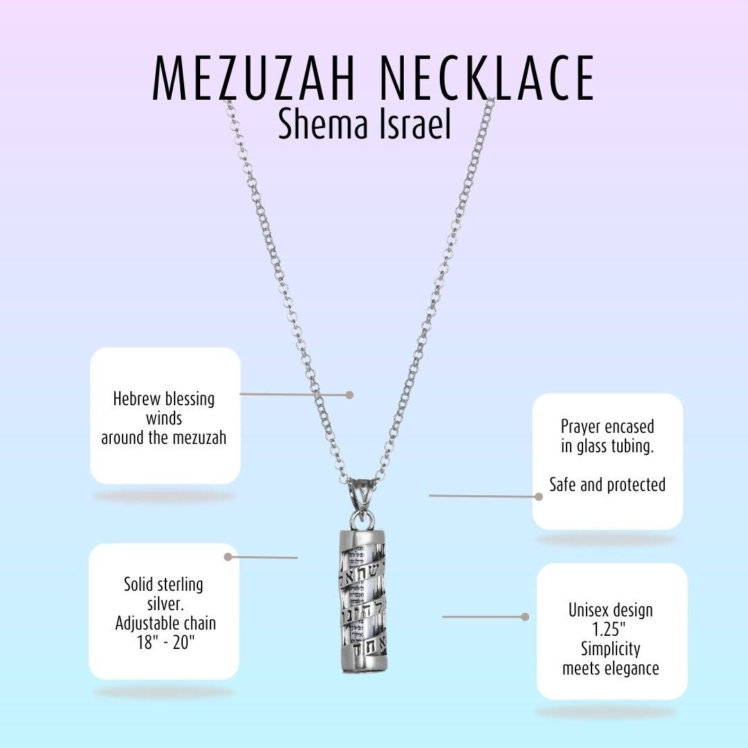 Shema Israel Mezuzah Necklace with Chain