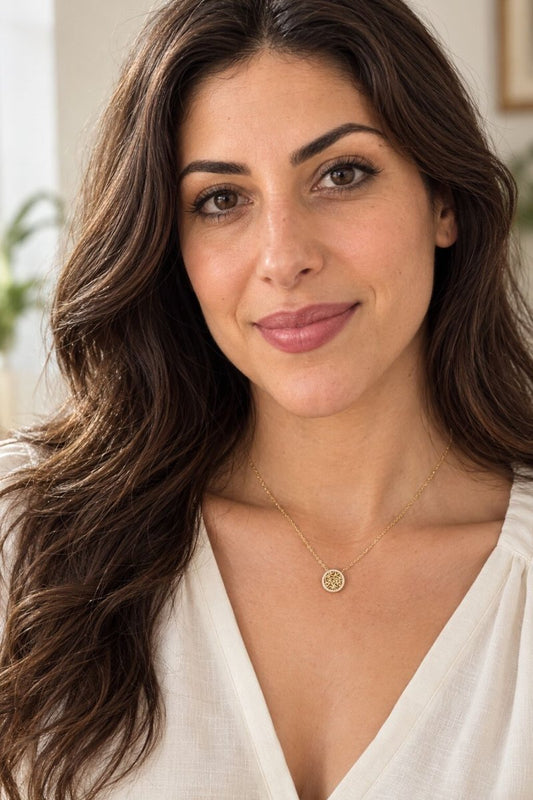 Shema Yisrael Jewish Prayer Necklace in Sterling Silver 925 with Cubic Zirconia Halo, wear your faith every day