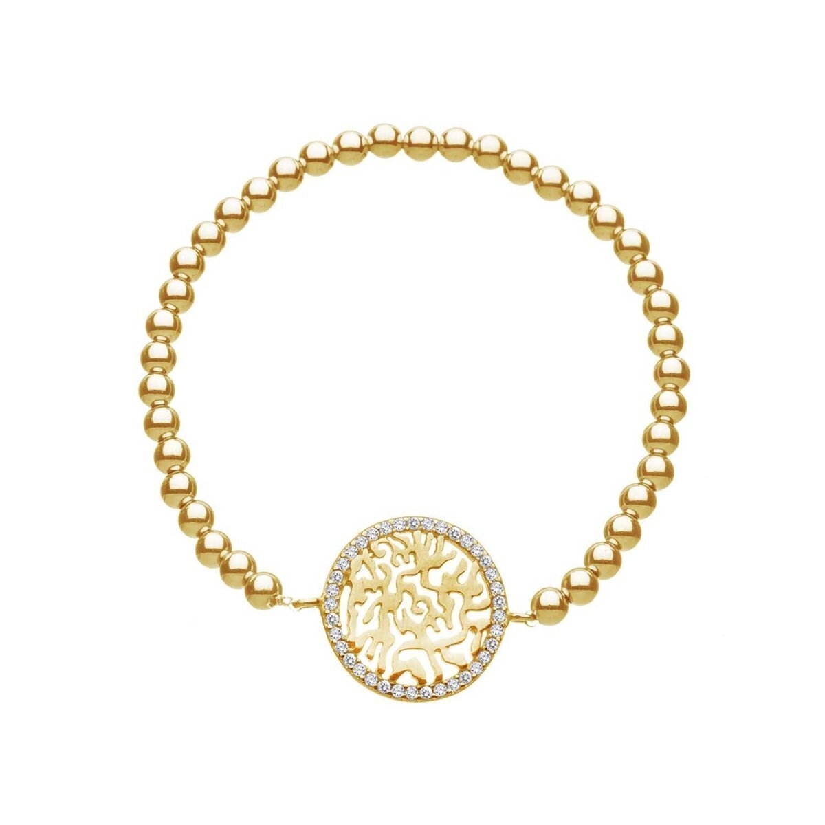 Shema Yisrael Prayer Bracelet - Sterling Silver & Gold