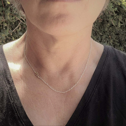 Sideways Star of David Necklace