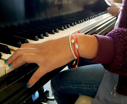 Silver Beaded Bracelet 4mm