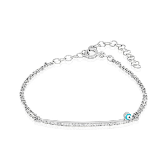 Silver Evil Eye Bracelet