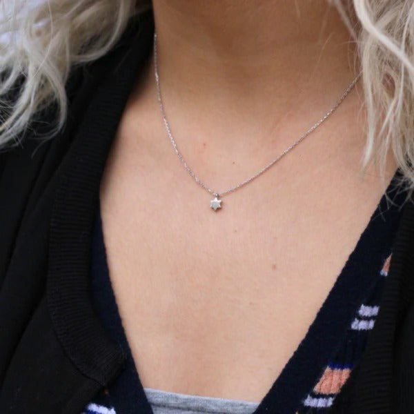 Silver Star of David Necklace | Tiny and Petite