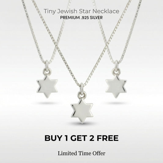 🎁 Silver Star of David Necklace | Premium .925 16" Silver Box Chain (100% off)