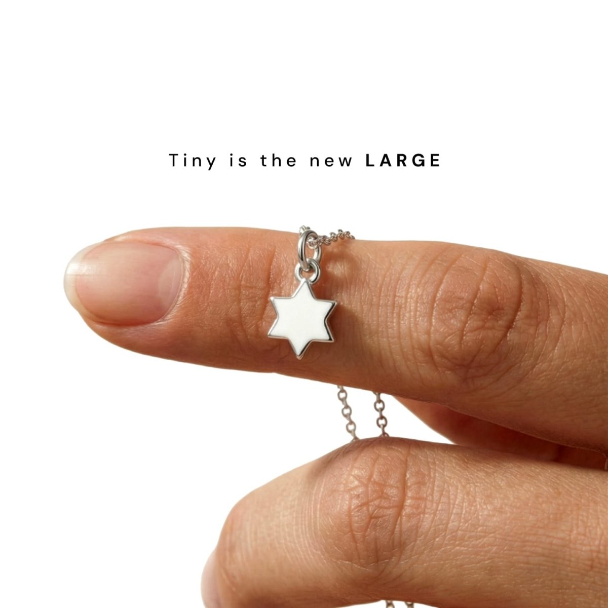 Silver Star of David Necklace | Premium .925 16" Silver Box Chain