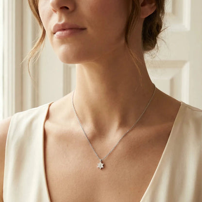 Silver Star of David Necklace | Tiny and Petite