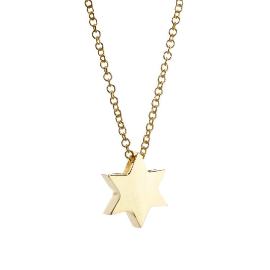 Simple Gold Star of David Necklace: Everyday Design