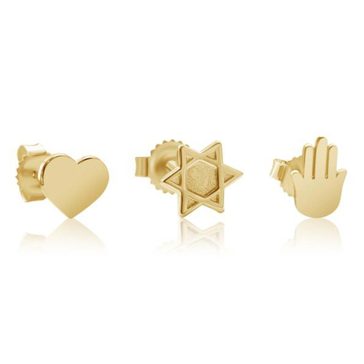 Single Earring Studs | Heart, Star, Evil Eye, Hamsa