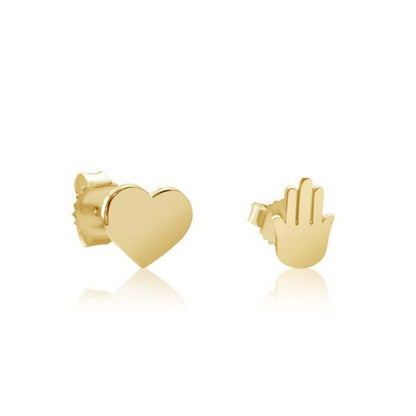 Single Earring Studs | Heart, Star, Evil Eye, Hamsa