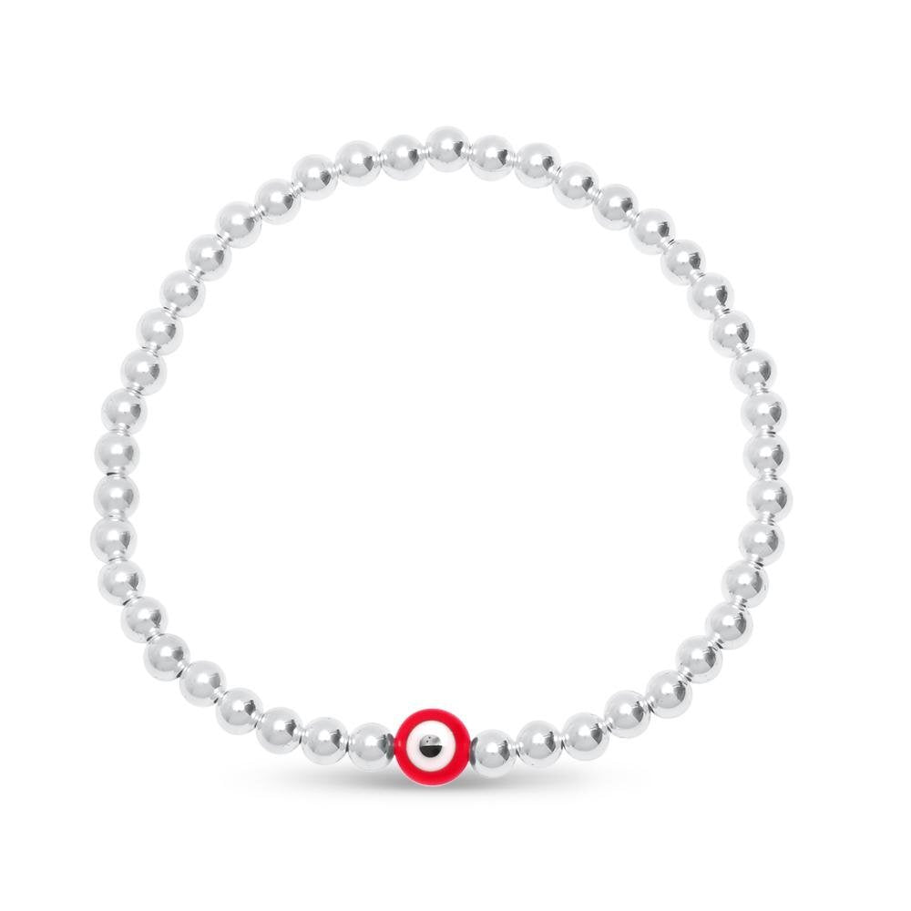 Single Lucky Evil Eye Stacking Bracelet