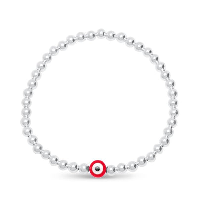 Single Lucky Evil Eye Stacking Bracelet