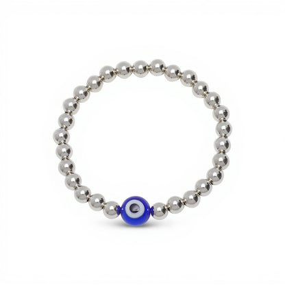 Single Protection Evil Eye Bracelet on 5mm Beads