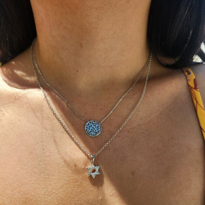 Sparkling Demure Star of David Necklace for Women