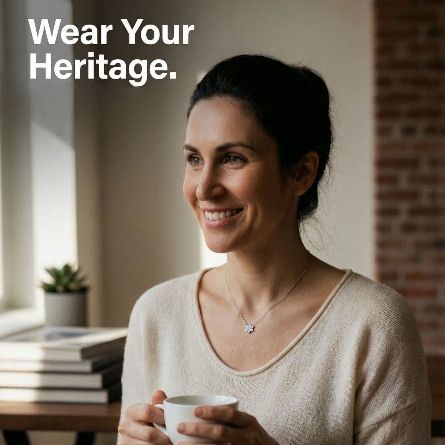 Sparkling Jewish Star Necklace in Silver with Cz Gemstones