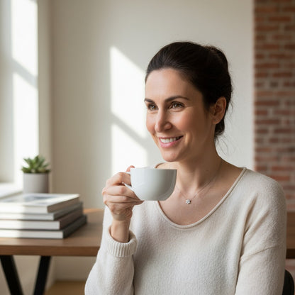 Sparkling Jewish Star Necklace in Silver with Cz Gemstones