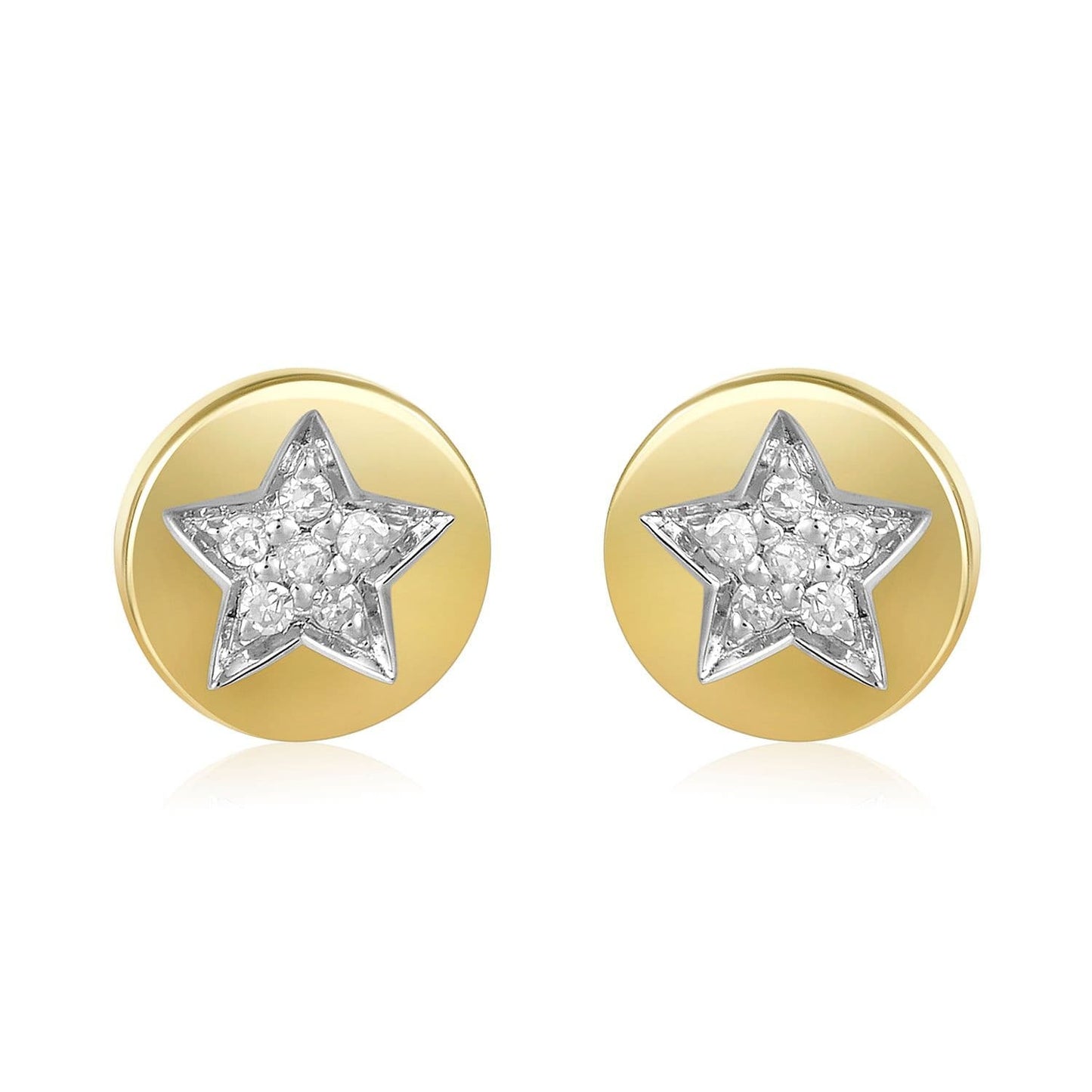 Star Earrings 14k Gold
