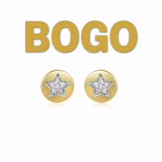 Star Earrings 14k Gold