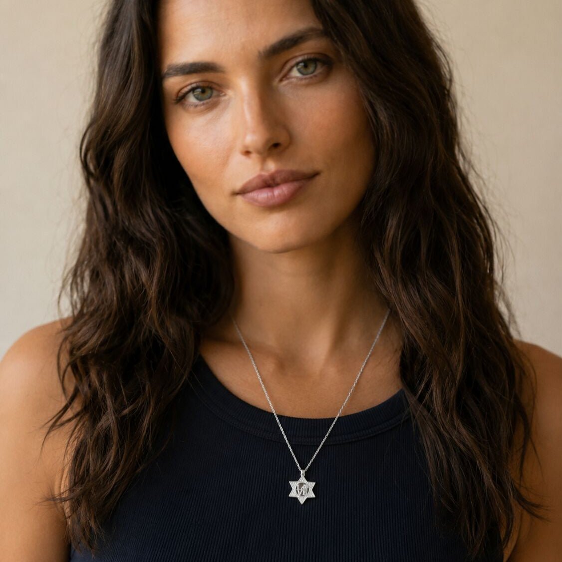 Star Full of Love Pendant | Jewish Star Necklace Sterling Silver or Gold