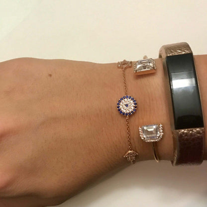 Star, Hamsa & Evil Eye Bracelet | Symbolic Jewelry