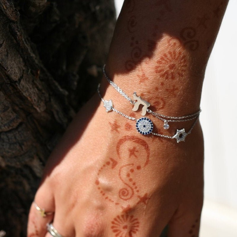 Star, Hamsa & Evil Eye Bracelet | Symbolic Jewelry