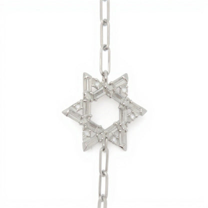 Star of David Baguette Bracelet in Silver or Gold