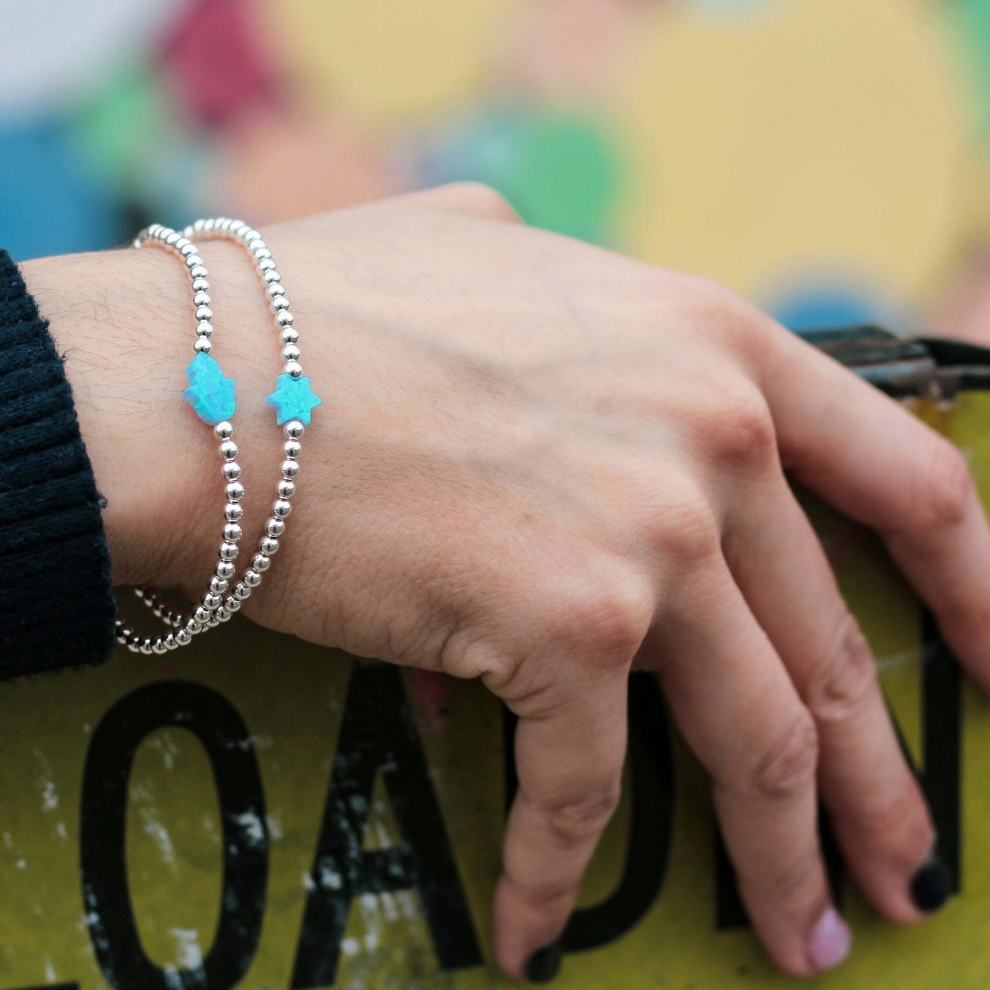 Star of David Bead Bracelet