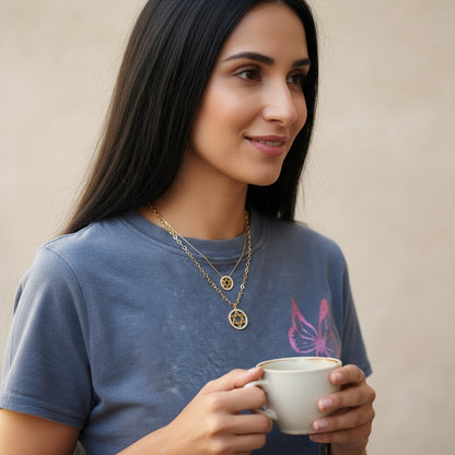Star of David Medallion Necklace
