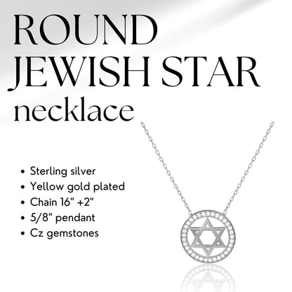 Star of David Medallion Necklace