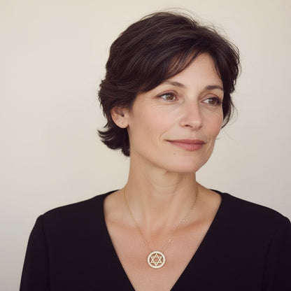 Star of David Medallion Necklace