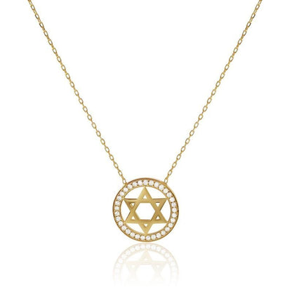Star of David Medallion Necklace