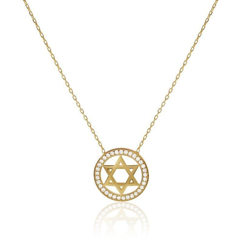 Star of David Medallion Necklace