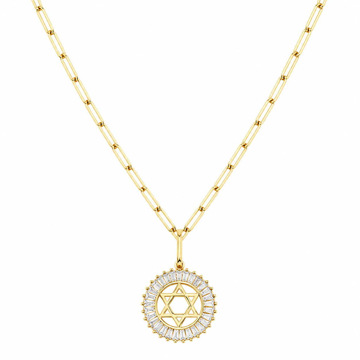 Star of David Medallion on Gold Chain