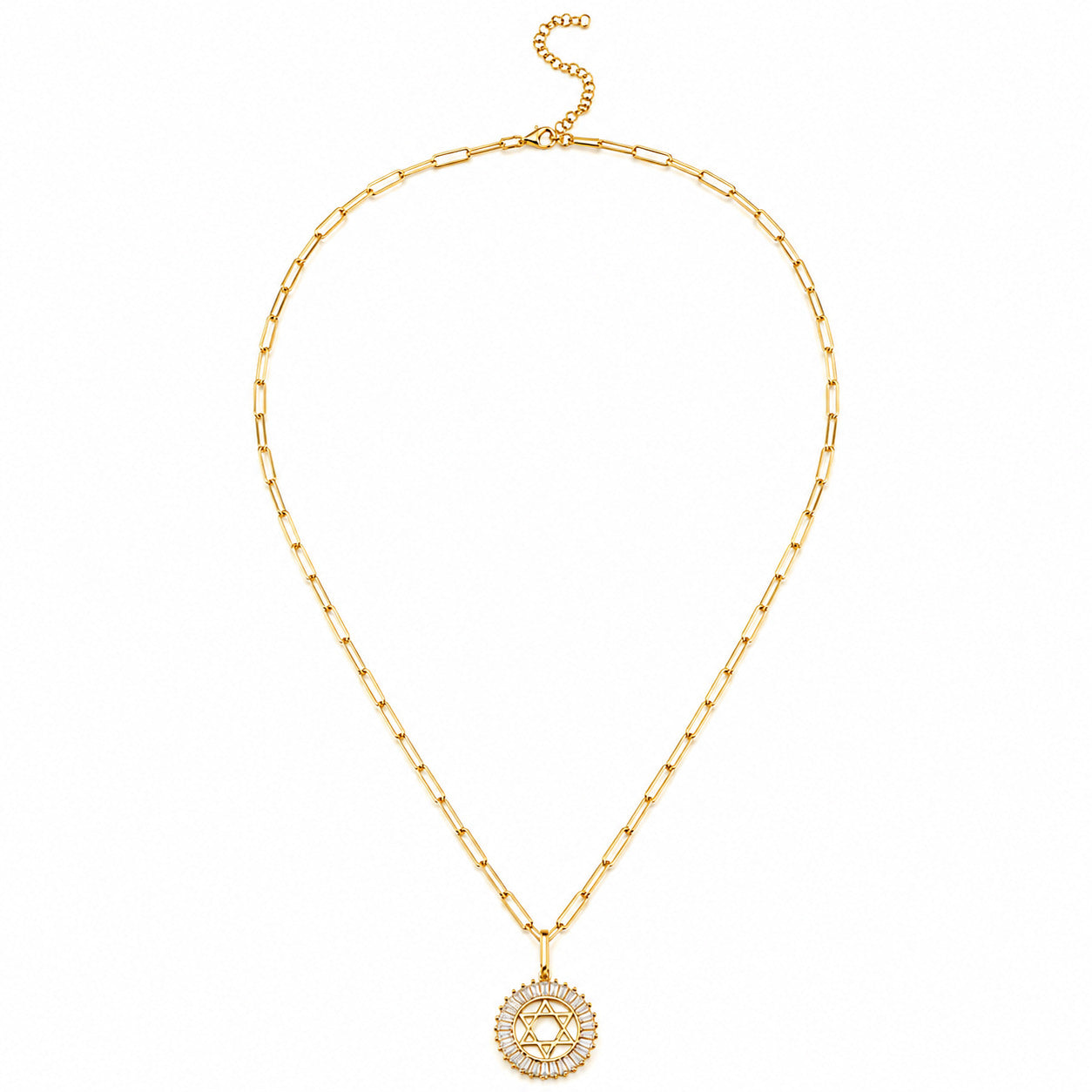Star of David Medallion on Gold Chain