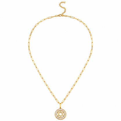 Star of David Medallion on Gold Chain