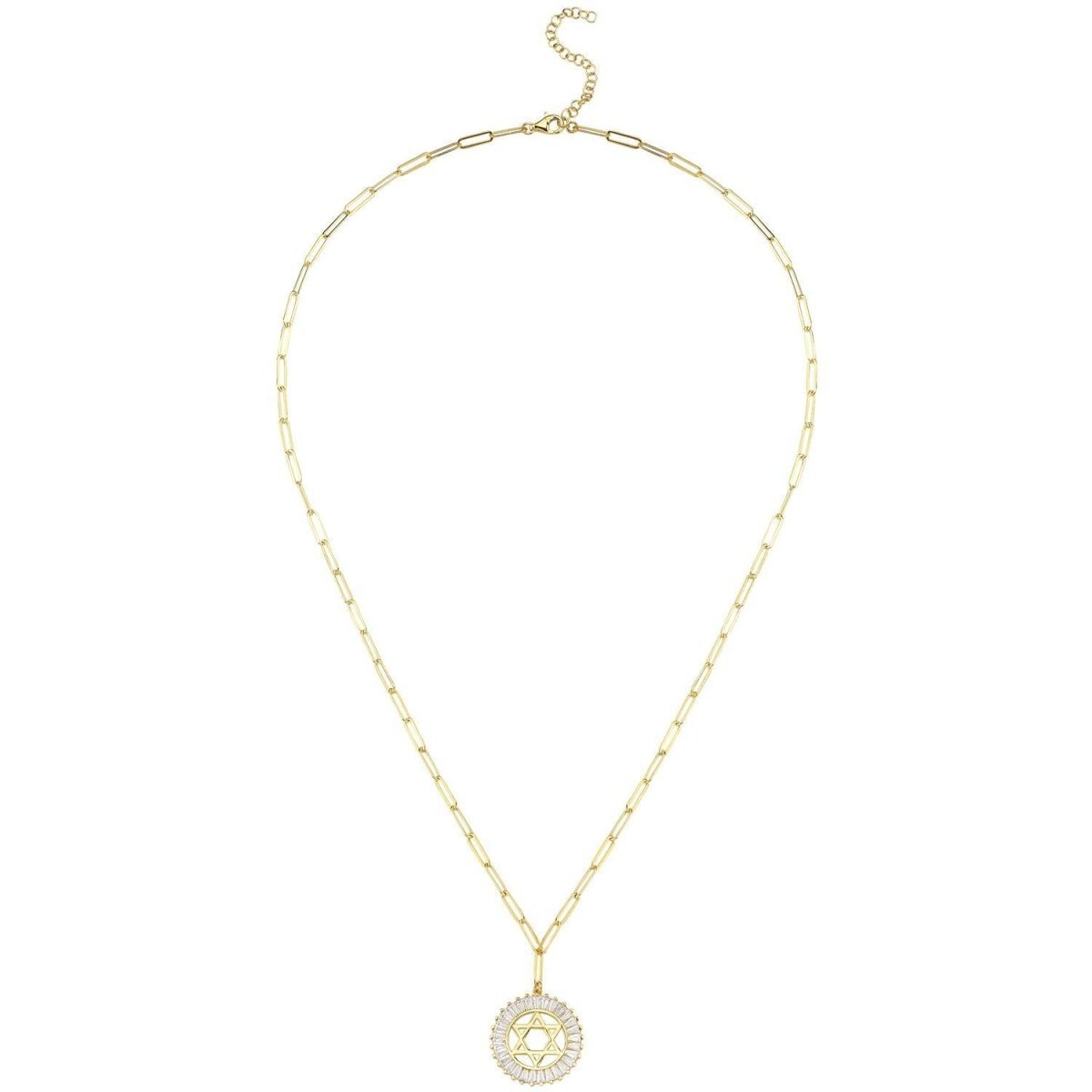 Star of David Medallion on Gold Chain