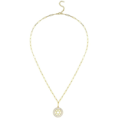 Star of David Medallion on Gold Chain