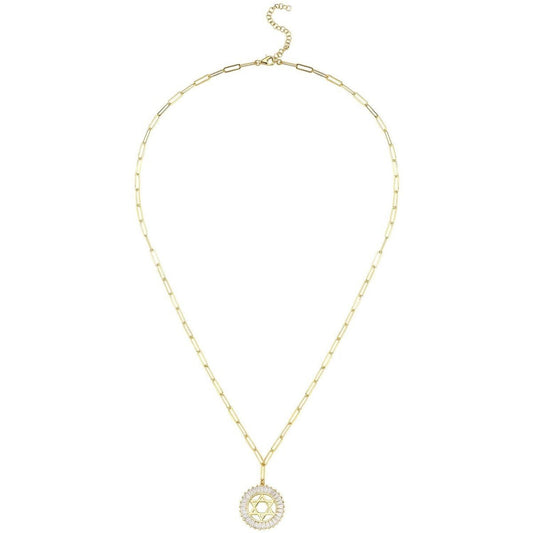Star of David Medallion on Gold Chain