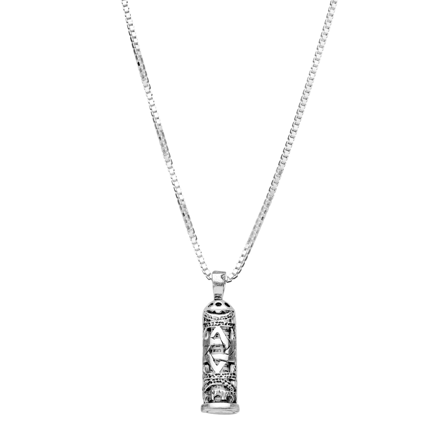 Star of David Mezuzah Charm Necklace and Chain