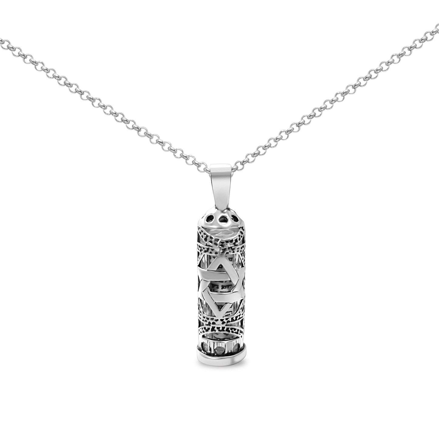 Star of David Mezuzah Charm Necklace and Chain
