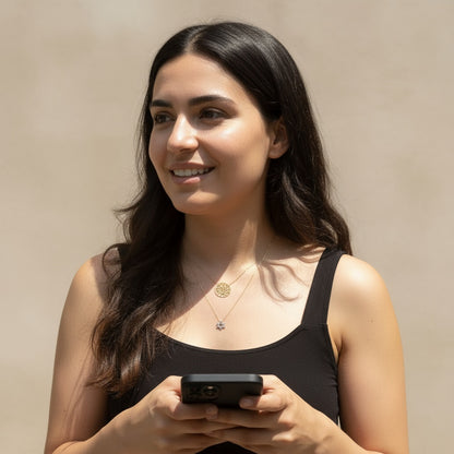 Star of David Necklace Sparkling in 14k Gold & Diamonds