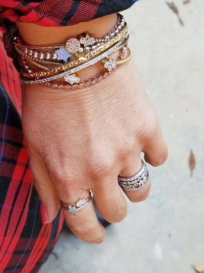 Star of David Ring in 14k Gold and Diamonds