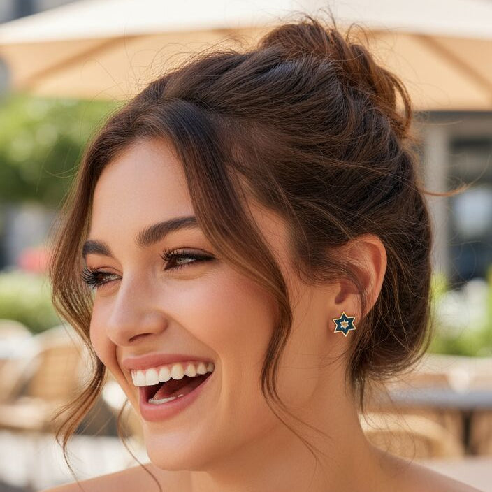 Star of David Stud Earrings in a Variety of Colors