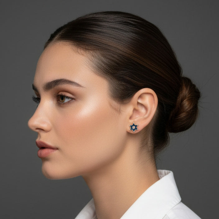 Star of David Stud Earrings in a Variety of Colors