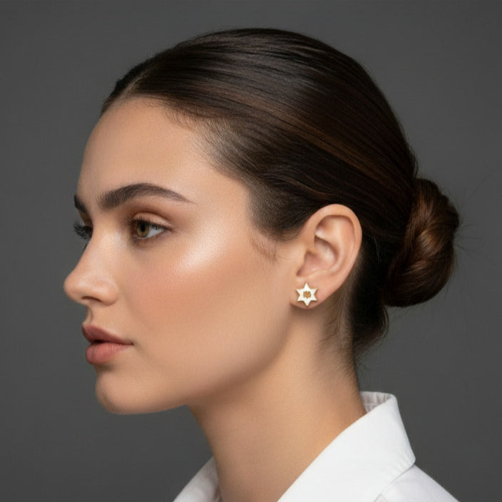 Star of David Stud Earrings in a Variety of Colors
